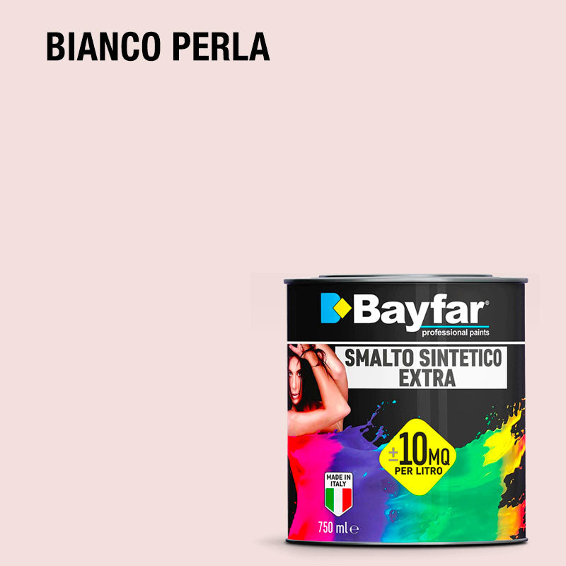 Vernice per ferro e legno adatto per esterno e interno, formato da 750ML e da 2,5L bianco perla