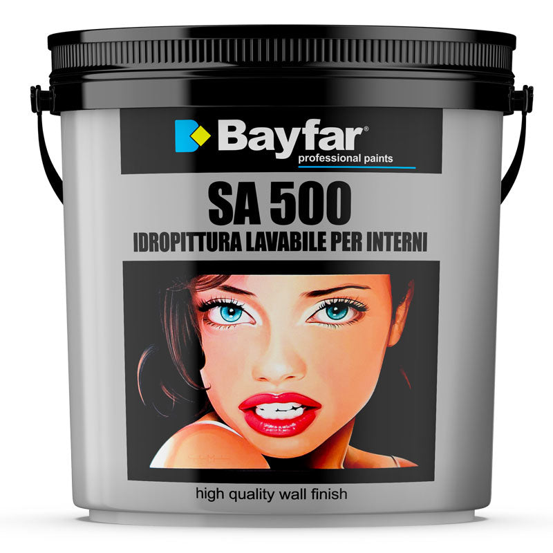 Idropittura lavabile bianca per interno 4 e 14 Litri - Bayfar SA500