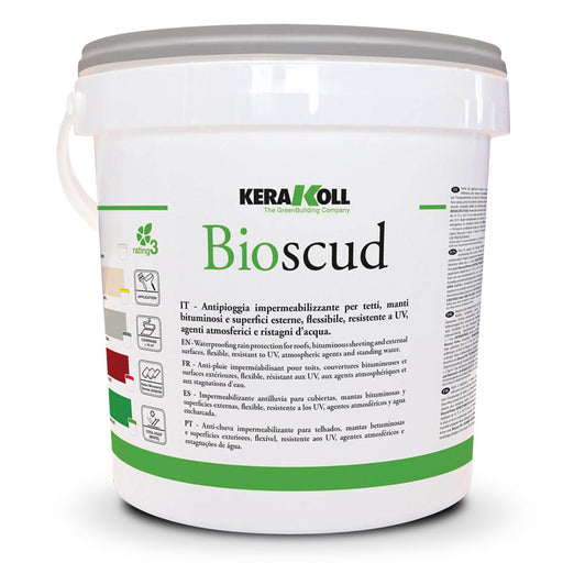 Kerakoll Bioscud Guaina liquida impermeabilizzante calpestabile pronta all'uso, per tetti, esterno, manti bituminosi