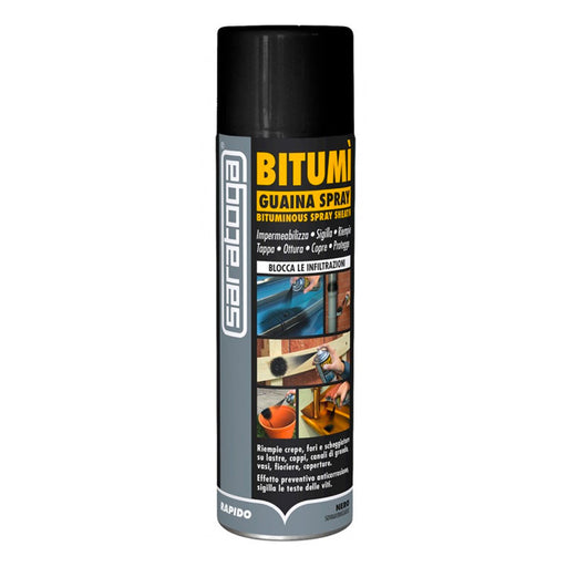 Saratoga Bitumì - Guaina spray a Base di bitume impermeabilizza e sigilla 500 ml