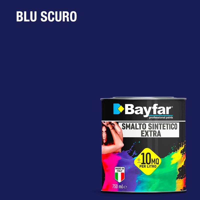 Vernice per ferro e legno adatto per esterno e interno, formato da 750ML e da 2,5L blu scuro