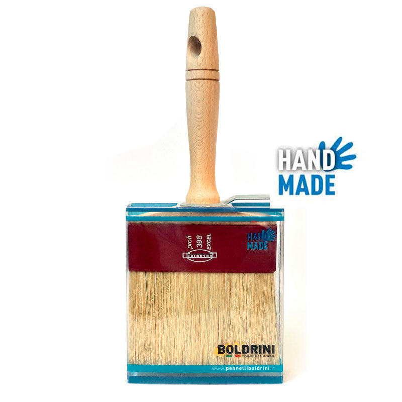 Pennello setola bionda Morbida Manico in Legno 30x100 - Boldrini Excel 398