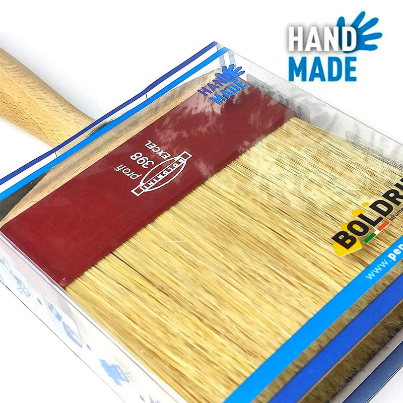 Pennello setola bionda Morbida Manico in Legno 30x100 - Boldrini Excel 398