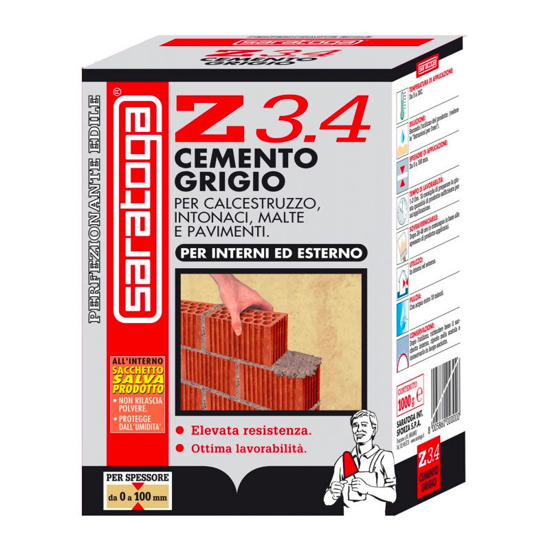 Cemento Grigio per interno ed esterno Saratoga Z3.4 - 1kg