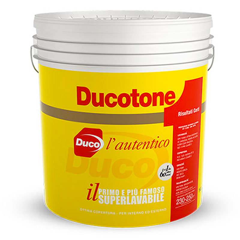Pittura murale lavabile bianca  da 14 litri Ducotone autentico classico