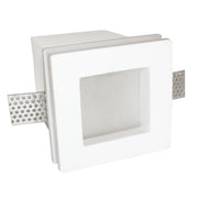 Porta faretto in gesso quadrato da incasso GU10 LED con vetro smeriglianto - CORA
