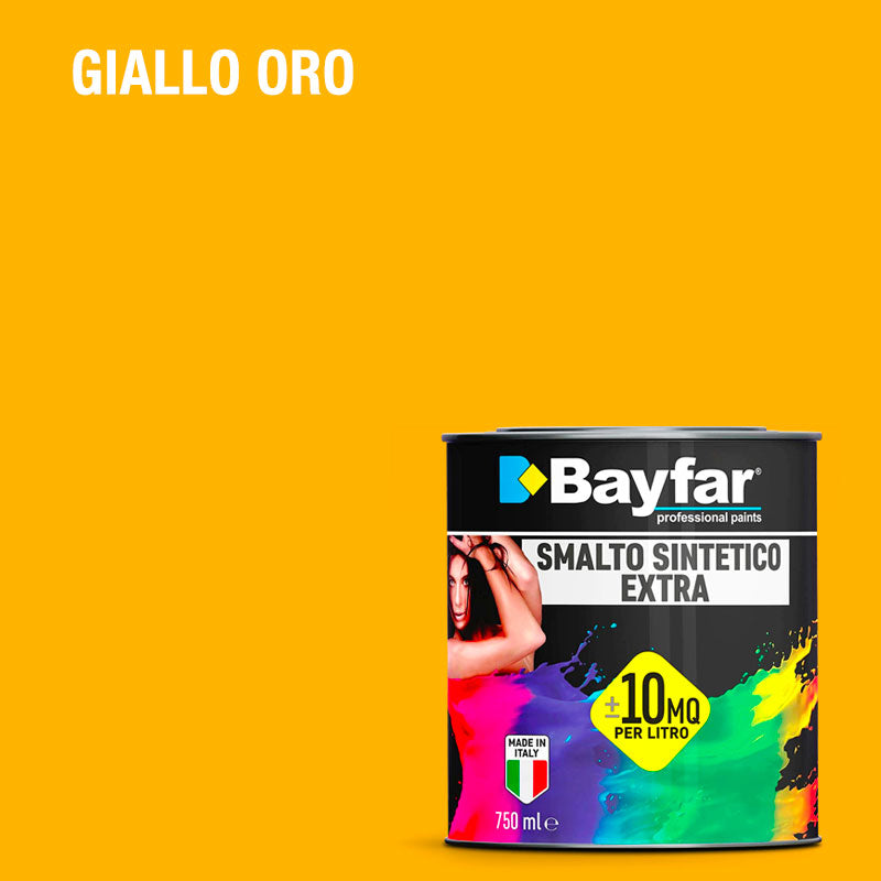 Vernice per ferro e legno adatto per esterno e interno, formato da 750ML e da 2,5L giallo oro