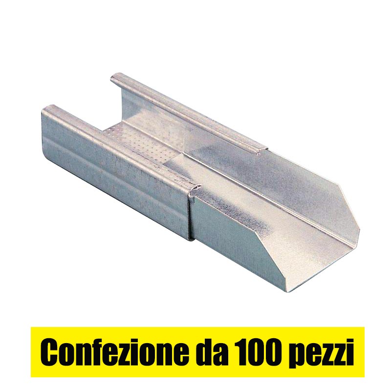 Giunto lineare per cartongesso in acciaio zincato per profili 50/27