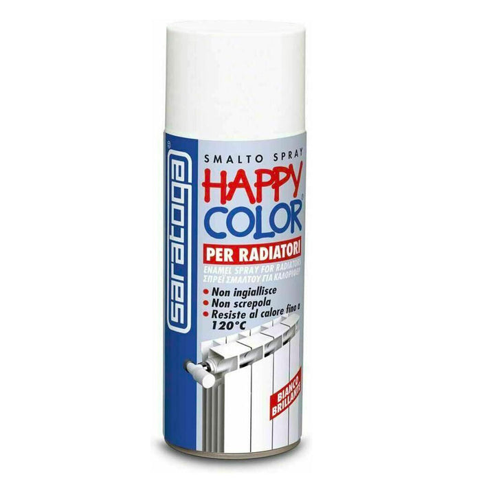 Vernice spray per termosifoni bianco lucido - Saratoga Happy Color Radiatori