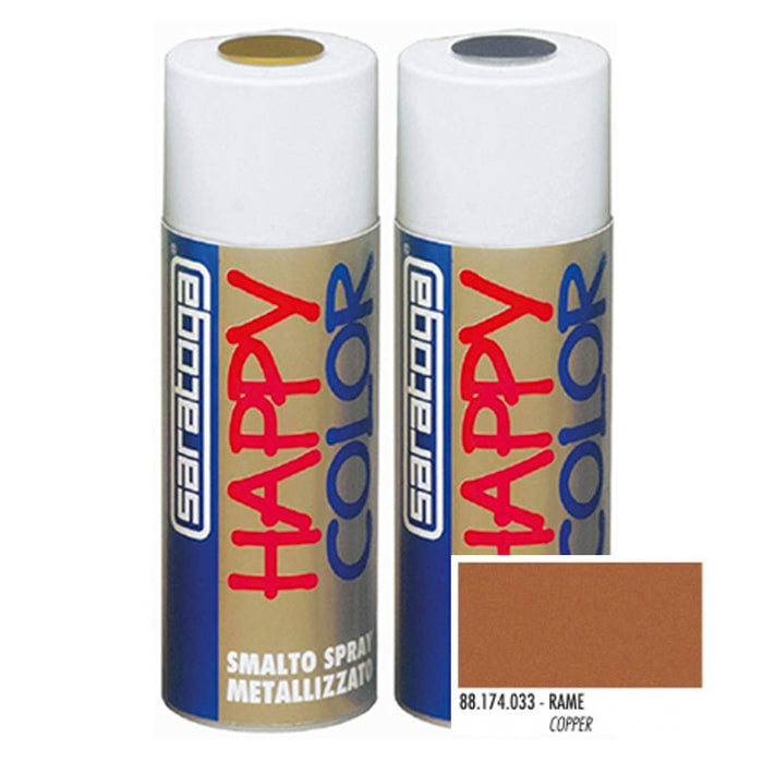 Vernice metallizzata spray, smalto spray - Saratoga happy color metallizzato
