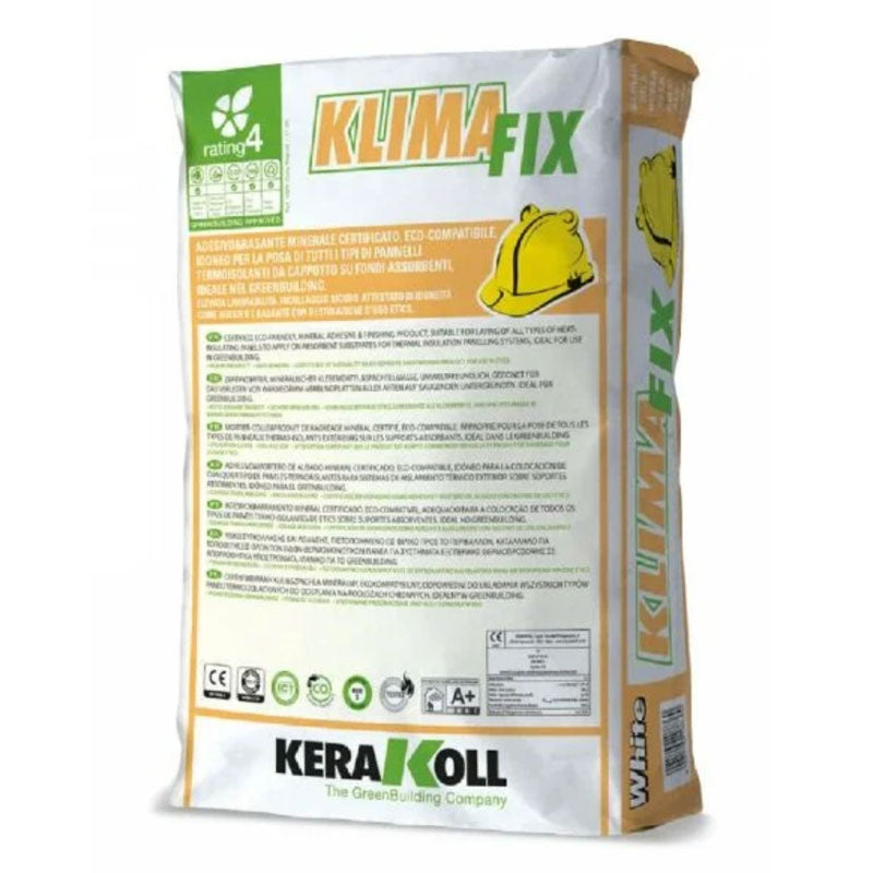 Adesivo Colla e stucco rasante per sistemi a cappotto - Kerakoll Klima Fix 25kg