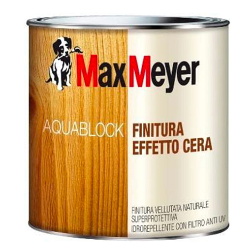 Finitura protettiva per legno effetto cera incolore - Max Meyer Acquablock 750ml
