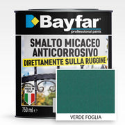 Smalto ferromicaceo Verde Foglia antiruggine antichizzato anticorrosivo micaceo
