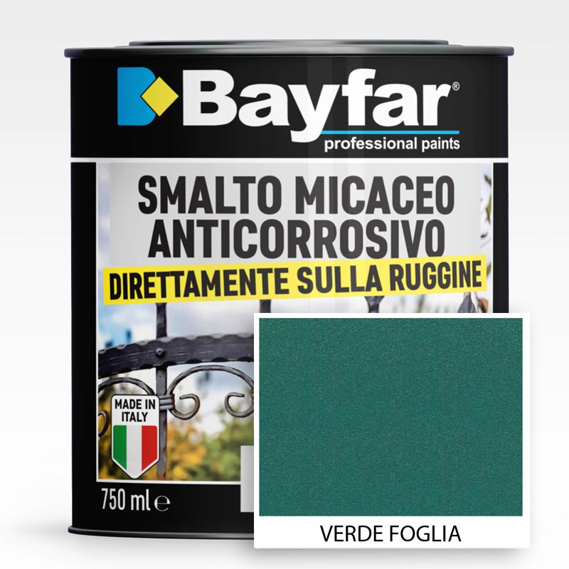 Smalto ferromicaceo Verde Foglia antiruggine antichizzato anticorrosivo micaceo
