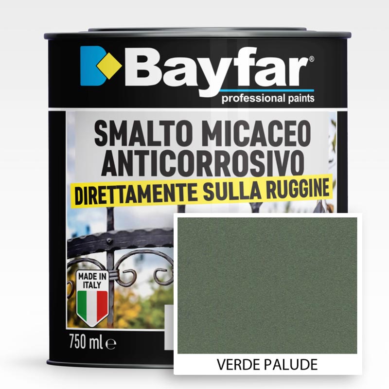 Smalto ferromicaceo Verde Palude antiruggine antichizzato anticorrosivo micaceo