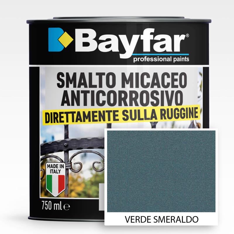 Smalto ferromicaceo Verde Smeraldo antiruggine antichizzato anticorrosivo micaceo