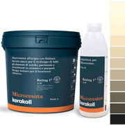 Microresina Kerakoll all’acqua per piastrelle, pavimenti, ceramica e parquet colorata con finitura laccata opaca