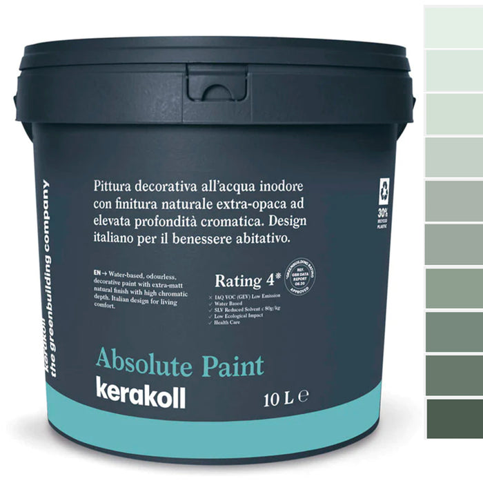 Pittura decorativa all'acqua traspirante Colorata NATURAL GREEN Color Collection - Absolute Paint Kerakoll