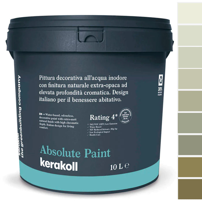 Pittura decorativa all'acqua traspirante Colorata OLIVE GREEN Color Collection - Absolute Paint Kerakoll
