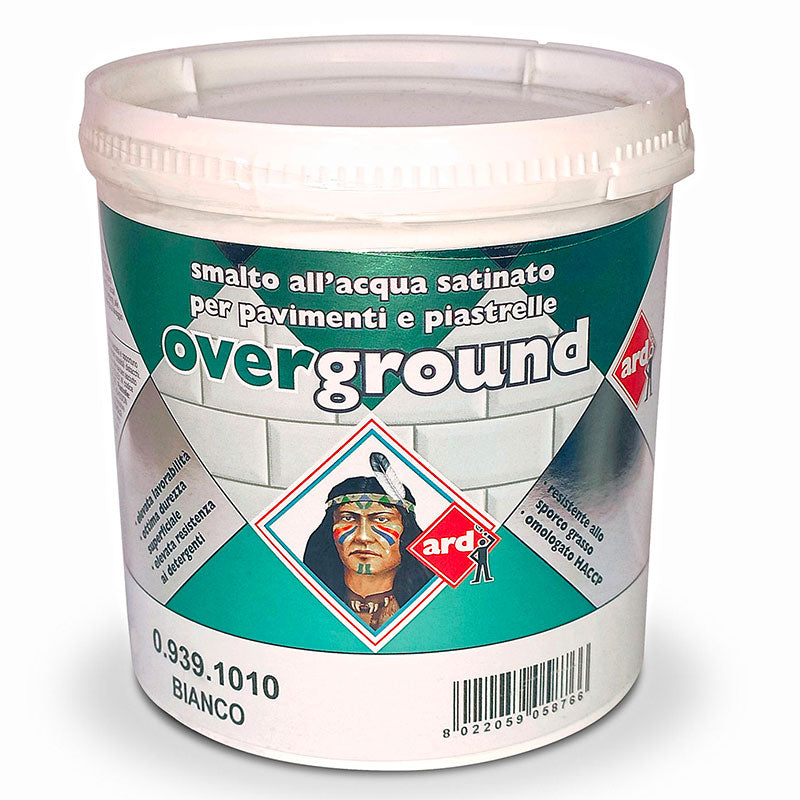 Smalto all’acqua satinato per pavimenti, piastrelle, cemento e ceramica - Overground ARD Raccanello