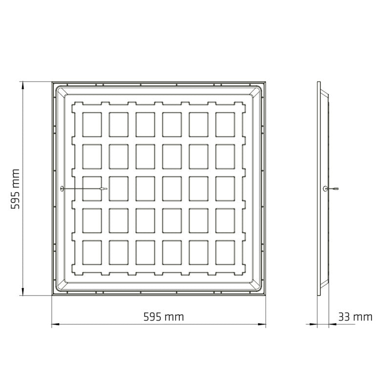 Pannello LED 60x60 per soffitto e controsoffitto da 40W - 4000K