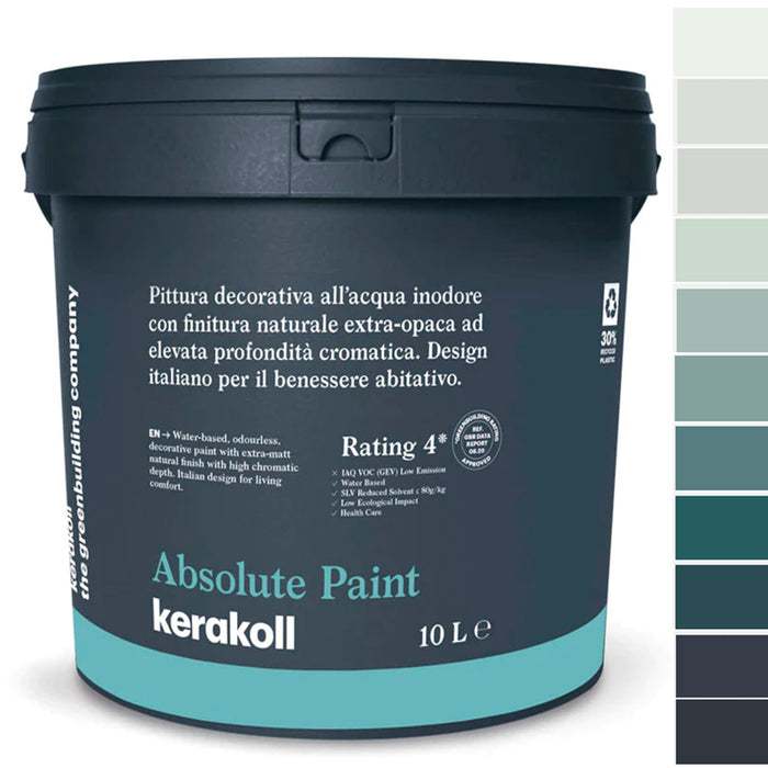 Pittura decorativa all'acqua traspirante Colorata PETROL BLUE Color Collection - Absolute Paint Kerakoll