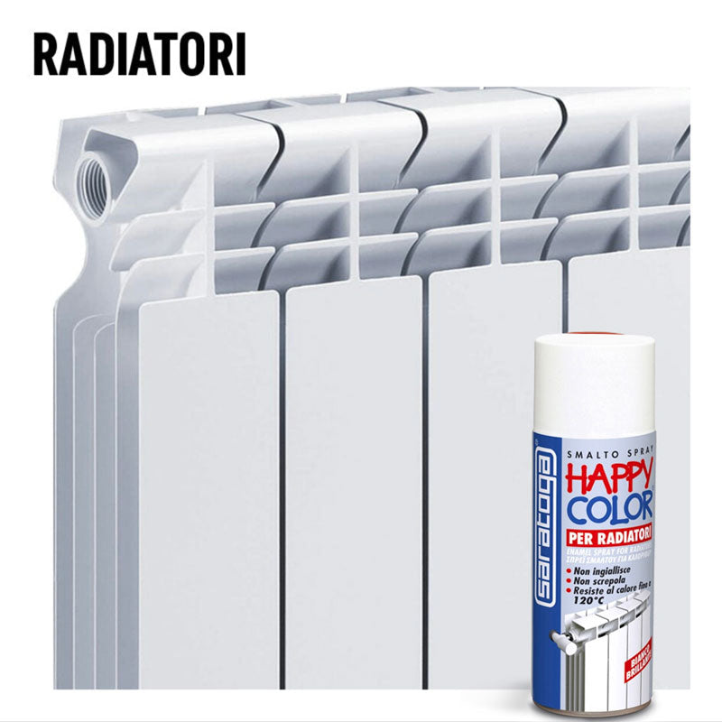 Colore Radiatori Vernice spray per termosifoni bianco lucido - Saratoga Happy Color Rad ...
