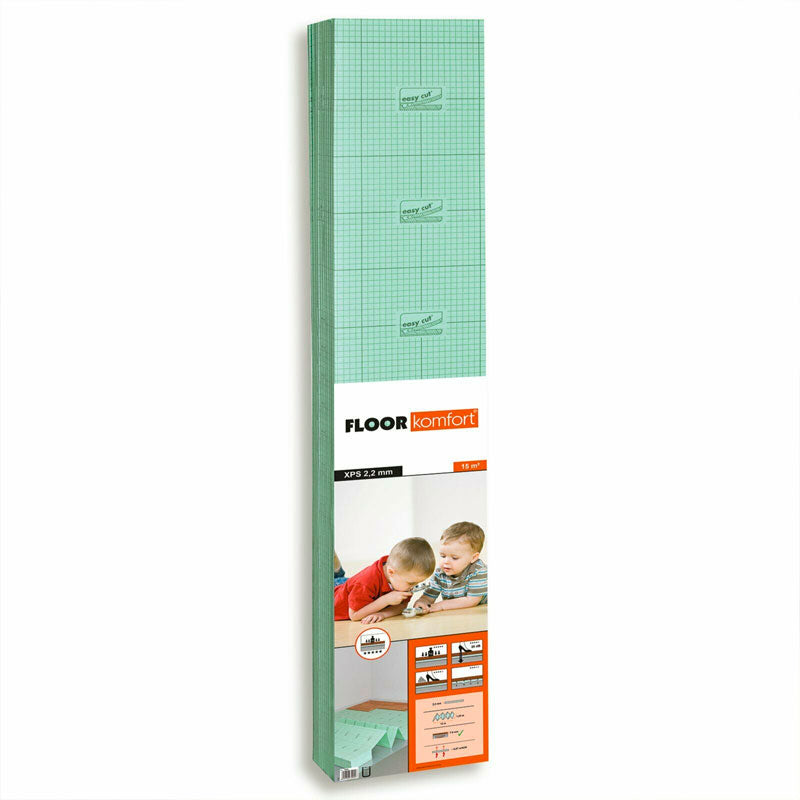 Sottopavimento in XPS per parquet/laminato FLOOR Comfort® XPS 15mq