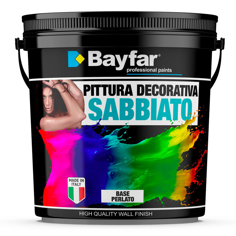 Pittura decorativa perlato effetto sabbiato metallico perlescente 2,5 LITRI - Bayfar