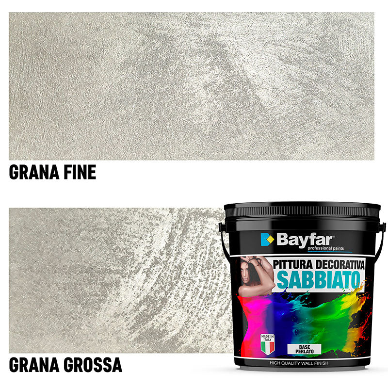 Pittura decorativa perlato effetto sabbiato metallico perlescente 2,5 LITRI - Bayfar