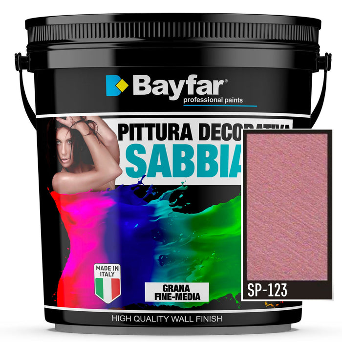 Pittura decorativa perlato effetto sabbiato metallico perlescente 1 LITRO - Bayfar