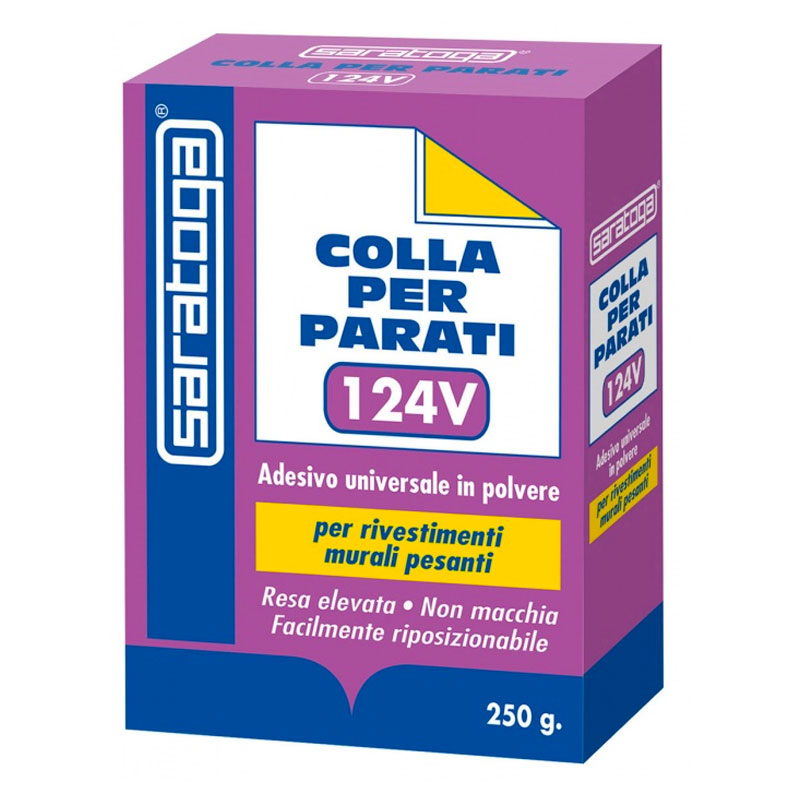 Colla per Parati Saratoga 124V Adesivo Universale in polvere per rivestimenti murali pesanti