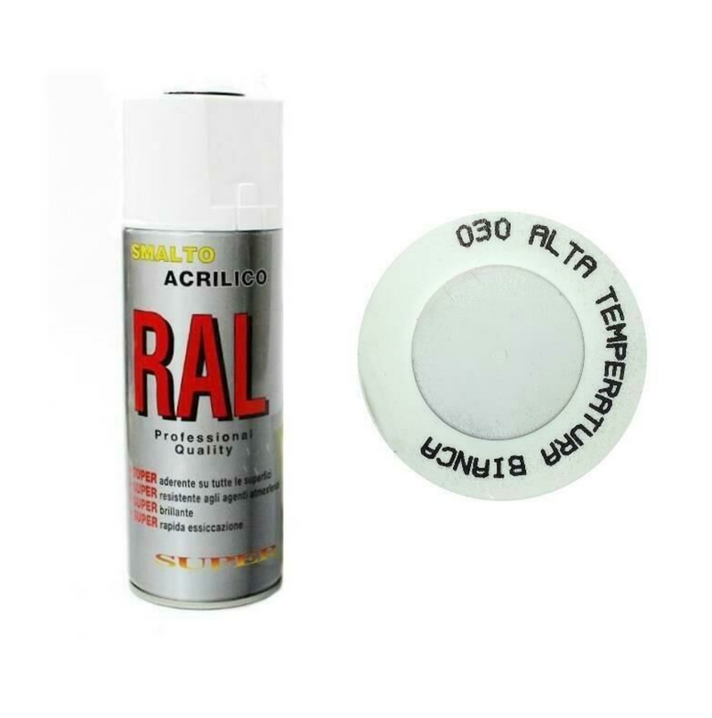 Vernice alta temperatura bianca spray resistente fino a 600°