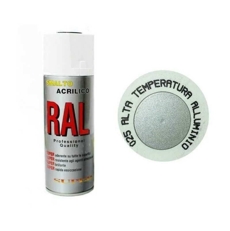 Vernice alta temperatura alluminio spray resistente fino a 600°