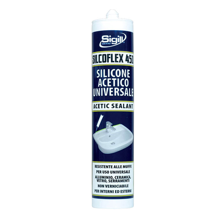 Silicone sigillante trasparente acetico antimuffa - Sigill