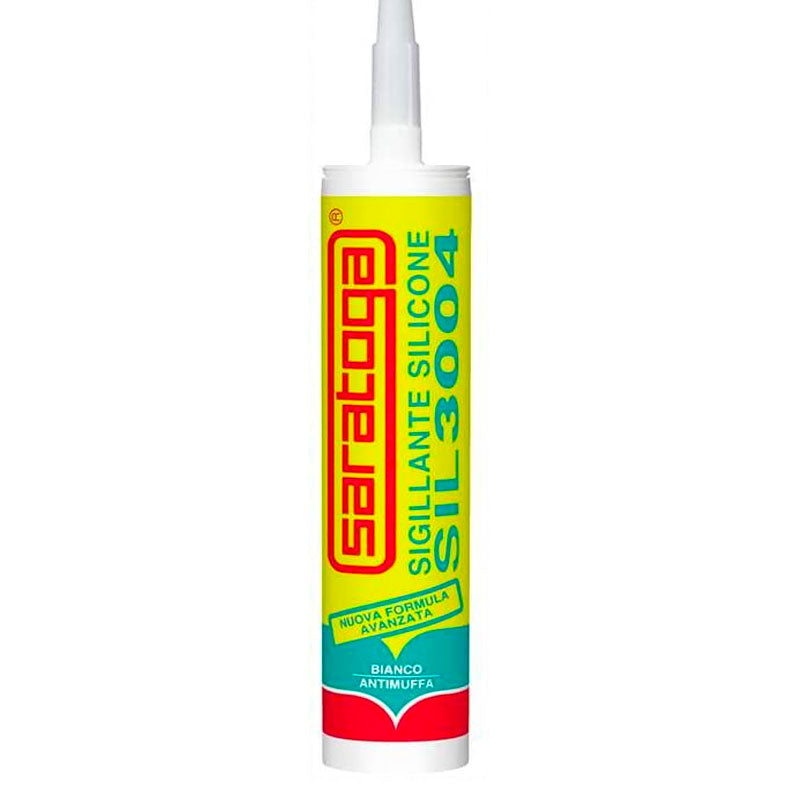Silicone sigillante bianco antimuffa Saratoga cartuccia da 280ml - SIL3004