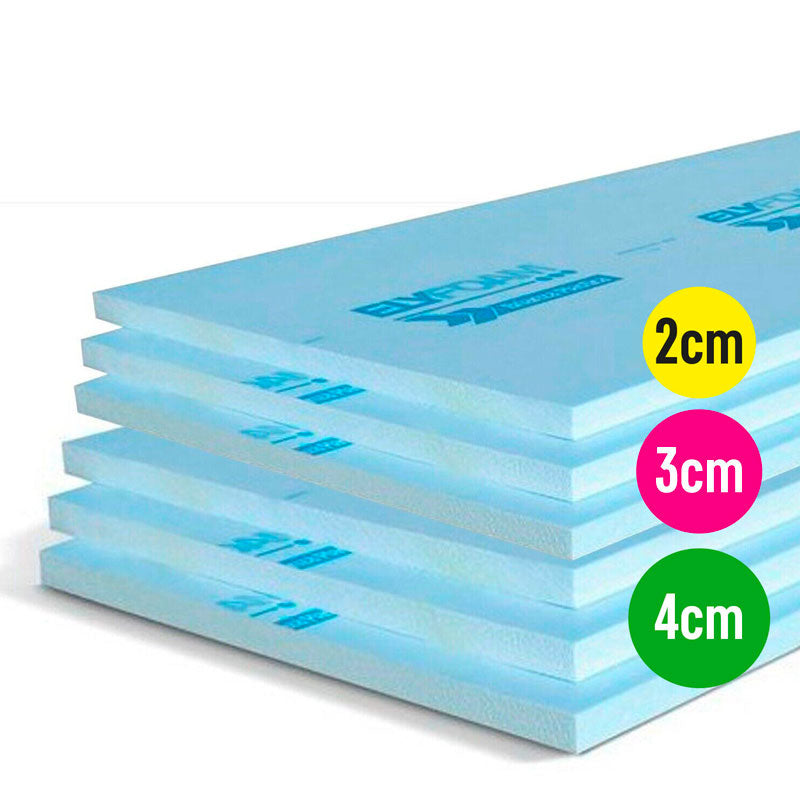 Pannello isolante XPS spessore 2-3-4 cm in Polistirene estruso per isolamento Isolante Termico acustico Parete Cappotto Sotto Pavimento 