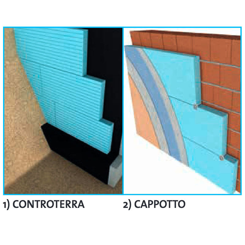 Pannello isolante XPS spessore 2-3-4 cm in Polistirene estruso per isolamento Isolante Termico acustico Parete Cappotto Sotto Pavimento 