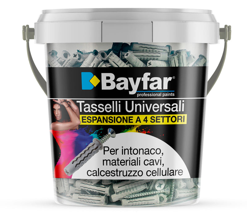 Tasselli universali ad espansione a 4 settori per intonaco, materiali cavi, calcestruzzo, cartongesso