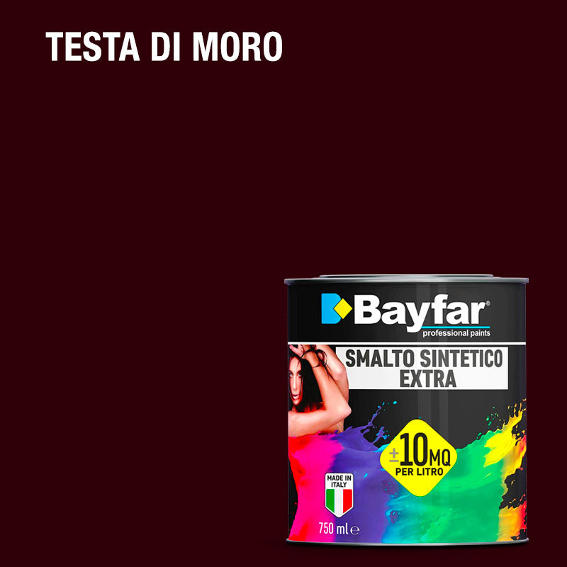 Vernice per ferro e legno adatto per esterno e interno, formato da 750ML e da 2,5L testa di moro