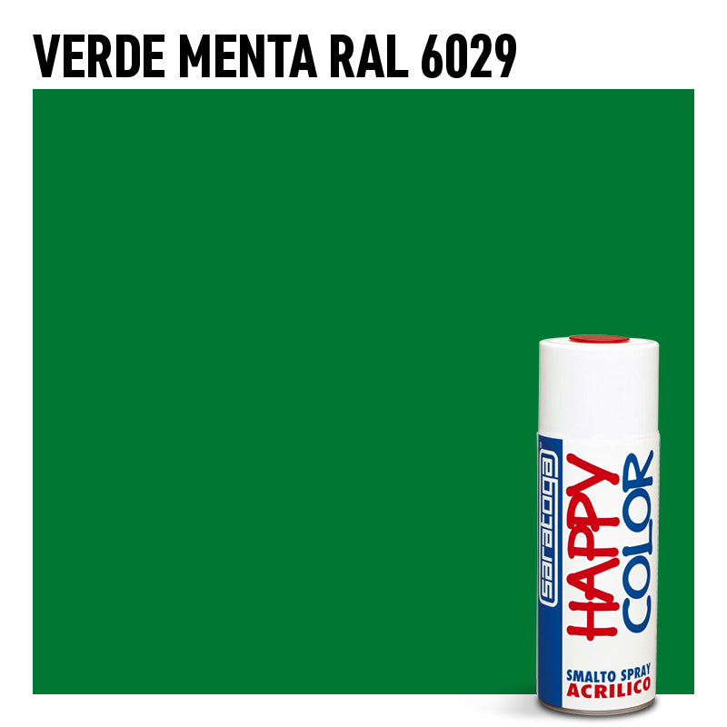 Bomboletta Vernice Spray Saratoga Happy Color Verde Menta RAL 6029