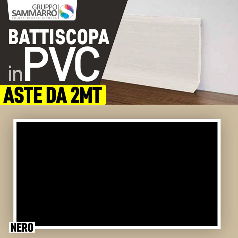Battiscopa in PVC semiflessibile h 7cm - barre da 2 metri