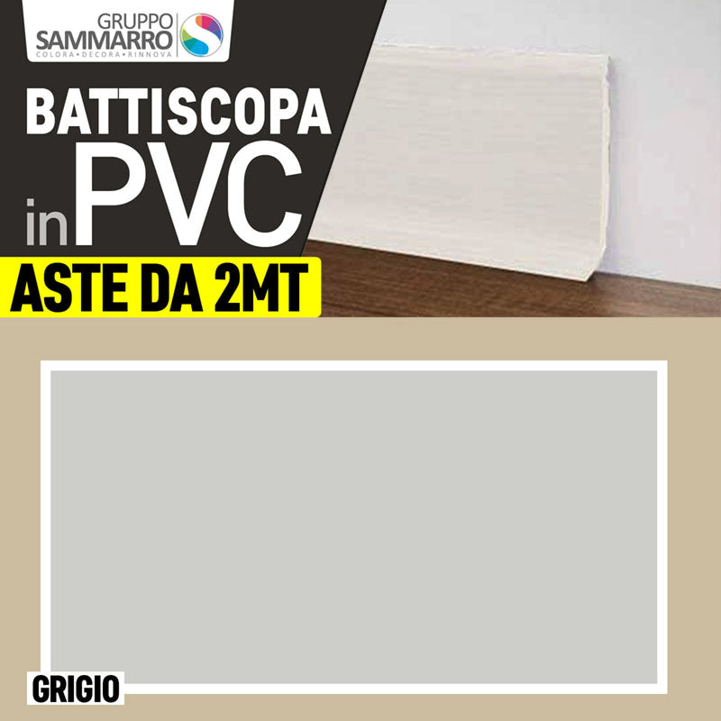 Battiscopa in PVC semiflessibile h 7cm - barre da 2 metri