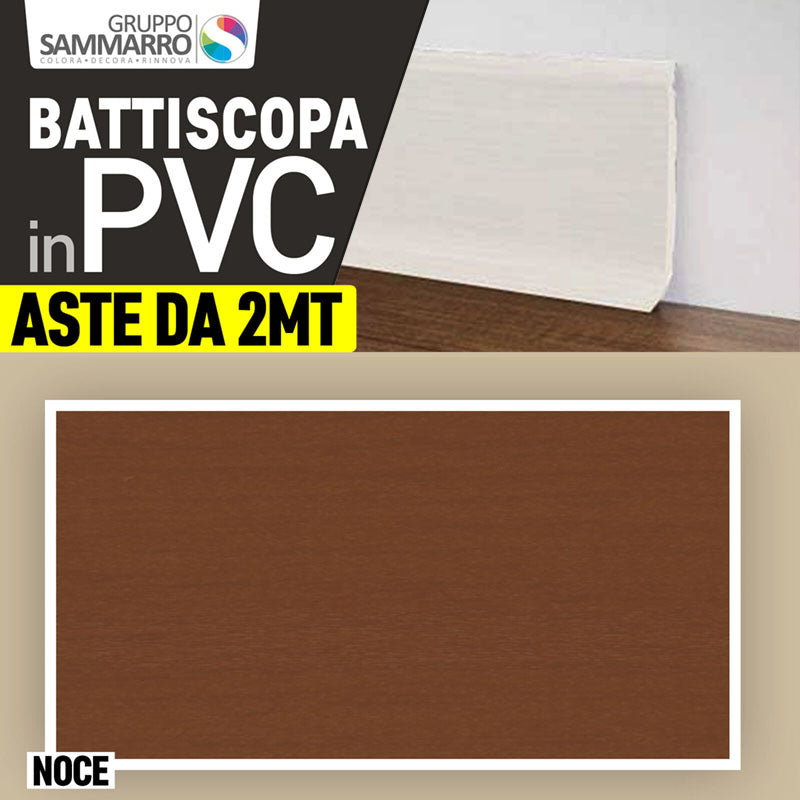Battiscopa in PVC semiflessibile h 7cm - barre da 2 metri