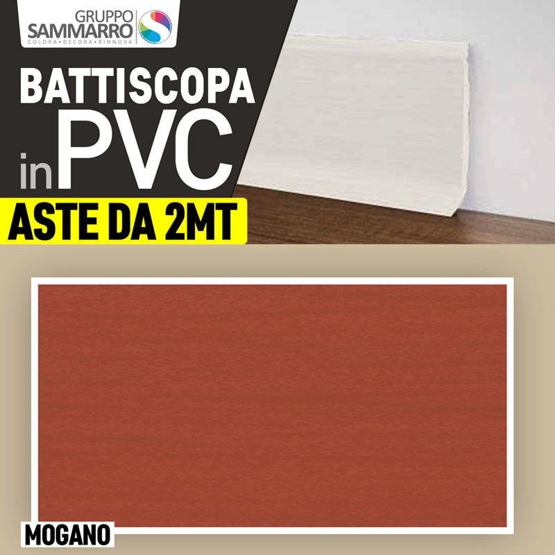 Battiscopa in PVC semiflessibile h 7cm - barre da 2 metri