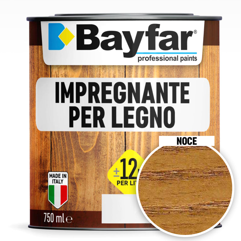 Impregnante per legno color noce per interni ed esterni professionale e pronto all'uso