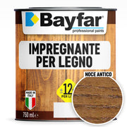 Impregnante per legno color noce antico per interni ed esterni professionale e pronto all'uso